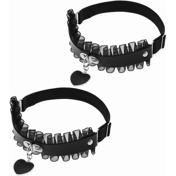 Women Lace Heart Thigh Garter Adjustable Punk Gothic Leg Harness Garter Belt