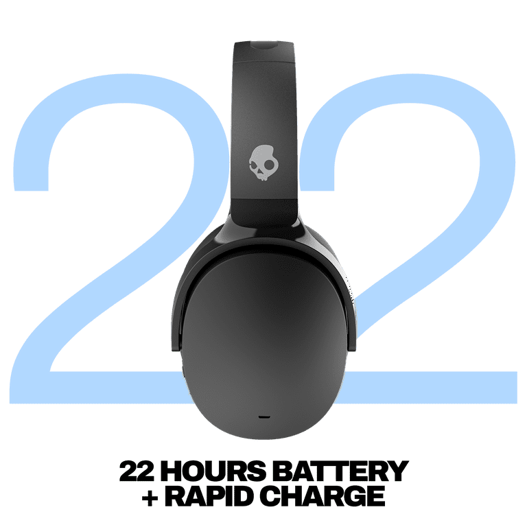 Skullcandy Hesh ANC XT Foldable on-Ear Headphones, True Black