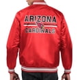 thumbnail image 2 of Men's Starter Cardinal Arizona Cardinals Printed Team Logo Satin Varsity Full-Snap Jacket, 2 of 3