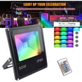 thumbnail image 2 of Reflector LED de 16 colores 50 W Reflector RGB Cambio de color Control remoto Ip65 Reflector de jardín a prueba de agua, 2 of 5