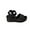 Black, variant on Xfvqtps Wedges for Women Flatform Elastic Strap Slide Open Toe Colorful Sequin Non Slip Lightweight Summer Casual Heeled Sandals Black