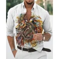 thumbnail image 1 of Camisa con botones para hombre, nueva moda de fiesta, ocio social, diseño de estampados, blusas de manga larga con solapa, ropa para hombre primavera, 1 of 6