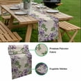 thumbnail image 5 of Purple Flowers Table Runner - 90 Inch Long, Kitchen Dining Table Runner Dresser Scarves, Spring Leaves Floral Plants Beige Farmhouse Decor for Coffee Tables Wedding Party Banquet, 5 of 8