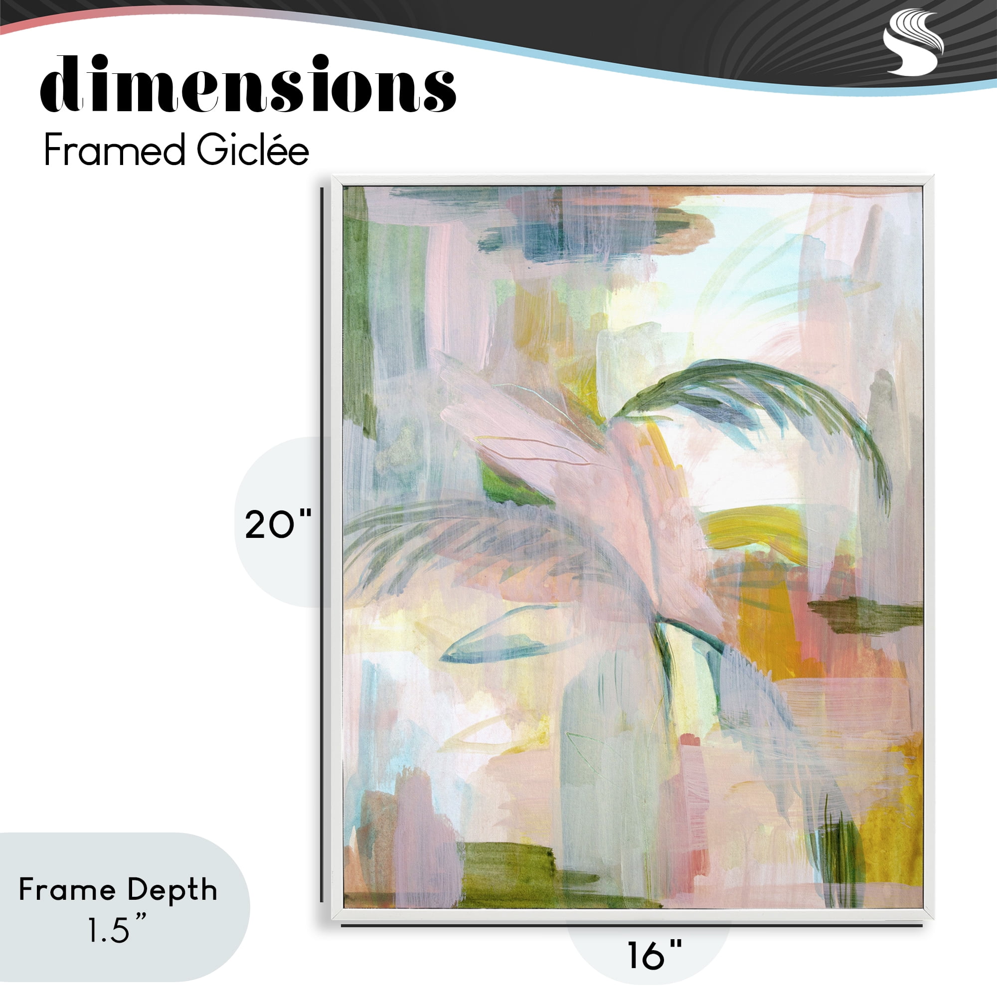 Stupell Industries Palm City Expression White Framed Giclee Art, design by Gemma Bardot