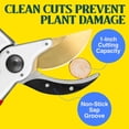 thumbnail image 5 of KY 8.5" Professional Premium Titanium Bypass Pruning Shears - Use As Pruners, Garden Shears, Heavy Duty Handheld Pruning Shears For Gardening, Clippers, Pruner Scissor Tool, 5 of 9