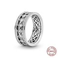 thumbnail image 1 of 925 Silver Stackable Vintage Leaf Ring For Women Crystal S925 Bowknot Rings Original Finger Rings Anniversary Retro Jewelry YFPTR037 6, 1 of 6