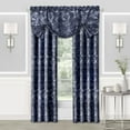thumbnail image 2 of Achim Charlotte Polyester Light Filtering Curtain Valance, Navy, 52" x 17", 2 of 5