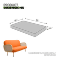 thumbnail image 2 of Solid Futon Cover Slipcover Fit 6"- 8" Futon Mattresses Pumpkin, Queen Size 60x80 Inch, 2 of 9