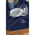 thumbnail image 3 of Solino Home Navy Blue Tablecloth 52 x 52 Inch - Cotton Linen Hemstitch Square Tablecloth - Machine Washable Table Throw for Winter, Spring, Easter, Mothers Day, 3 of 4