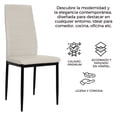 thumbnail image 2 of Set De 4 Sillas Comedor Minimalista Moderno Respaldo Alto, 2 of 6
