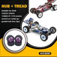 thumbnail image 4 of RC CAR LEDES EXQUESITO ACTUALIZACIONES DE NEVÉS DE NEVÉS DE MODIFICACIÓN PIEZAS DE MODIFICACIÓN ACCESORIOS DE ACCESORIOS DE ACCESORIOS PARA 124016 124019 144002 1 PURPLE 4 SETS Inevent FN001441-03, 4 of 7
