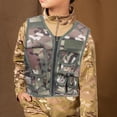 thumbnail image 4 of Chaleco táctico Yinane ajustable transpirable para juegos extremos CP camuflaje verde, 4 of 8