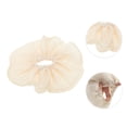 thumbnail image 3 of Unique Bargains 1 Pc Solid Double Layer Scrunchies for Home Beige, 3 of 5