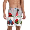 thumbnail image 2 of Balery Merry Christmas Gnome1 Pantalones cortos de pijama de punto de algodón para hombre con cinturilla y bolsillos-4X-Large, 2 of 6