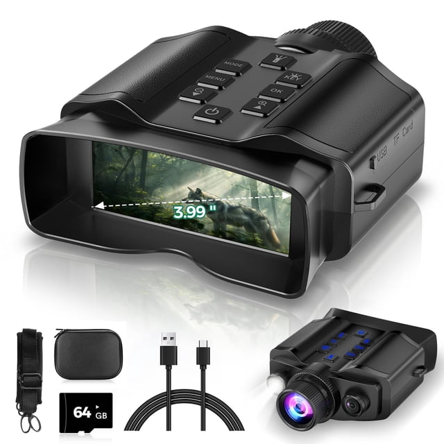 Gafas de visión nocturna TELUHA con pantalla HD de 3,99" y batería de 10.000 mAh