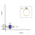 thumbnail image 4 of ANGARA Natural Oval 1.25 ct Tanzanite Split Shank Halo Ring in 14K Yellow Gold for Women (Size-8x6mm) | December Birthstone, Birthday, Anniversary, Jewelry Gift for Women | Natural Tanzanite Ring, 4 of 4