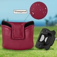 thumbnail image 6 of Haosy Burgundy Golf Mallet Putter Cover Strong Magnetic Leather Golf Club Headcover Closure, 6 of 7