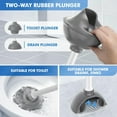 thumbnail image 3 of PYYNA-Toilet Plunger and Brush with Holder, Bowl Brush and Heavy Duty Toilet Plunger Set with Ventilated Holder, 2-in-1 Toilet Brush and Plunger Combo for 5.3-inch Toilet Drain New Pack (White, 1), 3 of 4