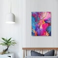 thumbnail image 3 of ARISTURING Pink and Purple Wall Art Abstract Wall Decor Colorful Marble Texture Canvas Prints Artwork Watercolor Fantasy Pictures Minimalist Paintings Modern Dining Room Office Home Decorations, 3 of 4