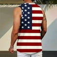 thumbnail image 5 of Cmfcve Men's Stars Stripes Tank Top Sleeveless Crew Neck Patriotic Shirt Independence Day Breathable Vintage Vest, 5 of 7
