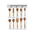 thumbnail image 6 of Wooden Cooking Utensils, Kitchen Utensils Set with Holder Teak Wood Spoons and Wooden for Cooking, 6 of 6