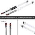 thumbnail image 2 of 1/2Pcs Oval & Flat UV Gel Nail Brcomh Set Rhinestone Handle Professional Nail Art Design Brcomhes, 2 of 6