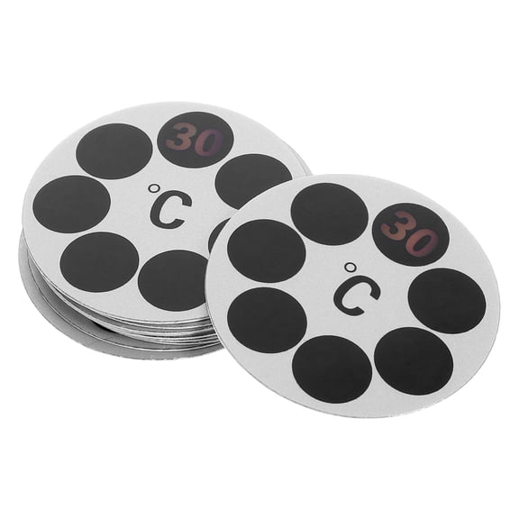 FRCOLOR 10Pcs Round Bath Thermometer Sticker Waterproof Adhesive Temperature Label Bathtub Bath Thermometer Sticker