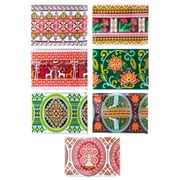 7  Red & Black Deer, Birds & Florals Ukrainian Easter Egg Decorating Wraps Heat Shrink Sleeves