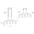 thumbnail image 3 of LNC Black & Gold 5-Light Linear Chandelier with Ripple Glasss, for Kitchen Island, 3 of 14