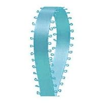 3/16" Double Face Satin Picot Ribbon Feather Edge 50 Yds-Blue Mist