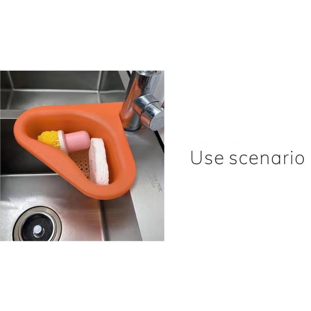 Soporte para colador colgante para fregadero, cesta para coladores de fregadero, cesta para coladores de fregadero, estante de drenaje para fregadero, características mejoradas