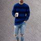 thumbnail image 2 of Gibobby Suéter de cuello redondo para hombre Sueter Ligero para Hombre, Cómodo Moderno Elegante, Poliéster(Azul,Chica), 2 of 5