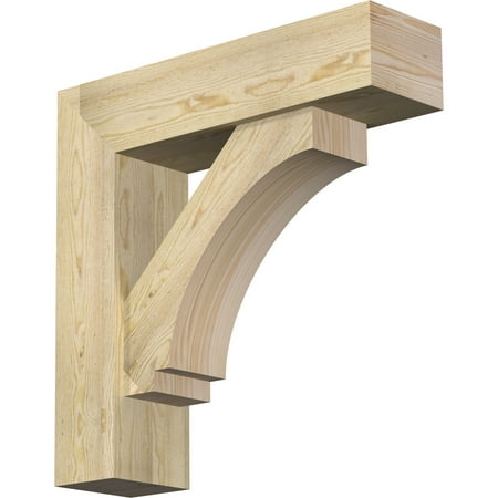 

8 W x 30 D x 30 H Imperial Block Rough Sawn Bracket w/ Offset Brace Douglas Fir