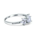 thumbnail image 2 of Simulated Cubic Zirconia Size-5 Art Deco Engagement Ring Marquise 925 Sterling Silver, 2 of 7