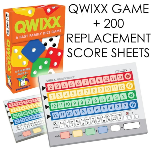 Qwixx Expansion Bundle A Fast Family Dice Game Includes 200