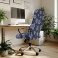 thumbnail image 3 of Xoenoiee Turtle Hibiscus Print Office Chair Cover Water Resistant Desk Computer Chair Slipcover Anti-Slip Chair Protector Removable High Back Chair Cover, L, 3 of 6