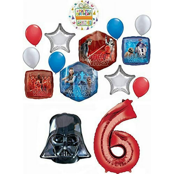 Star Wars Party Supplies 6th Birthday The Last Jedi Balloon Bouquet Decorations