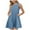Light Blue, variant on JIUKE Denim Dress for Women Casual Sleeveless Crewneck Vintage Loose a Line Mini Sundress with Pockets
