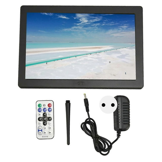 8 Inch Digital Photo Frame 1280x800 HD IPS Display Support Screen Switching USB and Storage Card Slots Digital Picture Frame 100?240V Black EU Plug