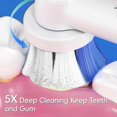thumbnail image 5 of Smart Rotating Electric Toothbrush, Rechargeable Rotary Toothbrush with 2 Heads, for Oral B Replacement Brush Heads, 5 of 5