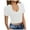 White, variant on TSADFHJI Athletic Tops Women Built in Bra Women Fashion Solid Round Neck Short Sleeve Sexy Tight Vest T Shirt Top M White