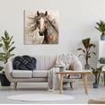 thumbnail image 3 of Stupell Industries Brown Horse with Florals Animals & Insects Painting Gallery Wrapped Canvas Art Print Wall Art, 30 x 30, 3 of 8