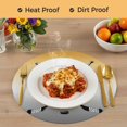 thumbnail image 4 of Yellow Gray Ombre Round 13 Inch Placemats Set of 8, Black Hockey Sticks Minimalist Style HeatResistant Non Slip Place Mats for Dining Table, Wipeable Braided Kitchen Table Mats for Housewarming, 4 of 9