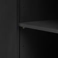thumbnail image 6 of EUROCO 63'' 4-Door Sideboard Storage Buffet Cabinet, MDF Buffet Cabinet with Vertical Striped Doors, Metal Handles and Adjustable Shelves for Study, Entryway and Living Room, Black, 6 of 8