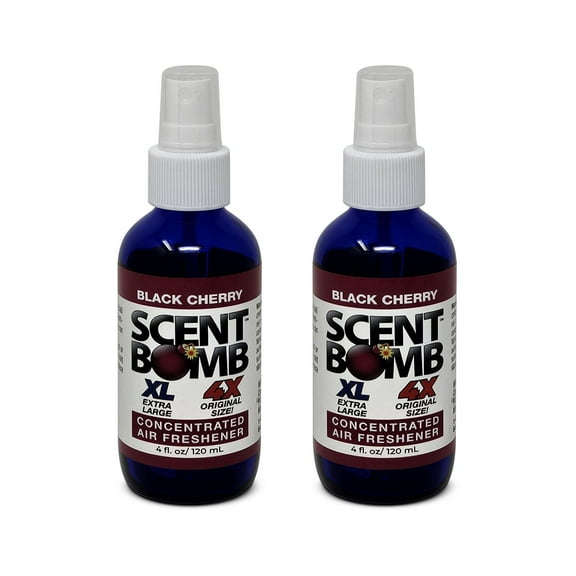 Scent Bomb Black Cherry Air Freshener 4 oz Spray 2-Pack, Long-Lasting Odor Eliminator for Home & Car, Effective Deodorizer Spray for Kitchen, Bathroom, Fresh Room Spray & Smell Neutralizer