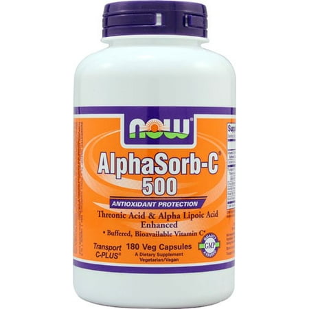 NOW aliments végétariens AlphaSorb-C 500 Protection Antioxydant, 180 Ct