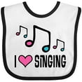 thumbnail image 3 of Inktastic Choir Singer Music I Love Singing Girls Baby Bib, 3 of 4