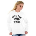thumbnail image 3 of Save the Winos Rhinoceros Wine Lover Women Plus Size Crewneck Sweatshirt Brisco Brands 5X, 3 of 5
