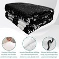 thumbnail image 4 of Quilts Twin XL Size Bedding Set, Merry Christmas Lightweight Quilted Comforter, Xmas Snowflake Pine Trees Winter Black Soft Reversible Bedspread Coverlet with Pillow Covers for All Season, 68" x 98", 4 of 9