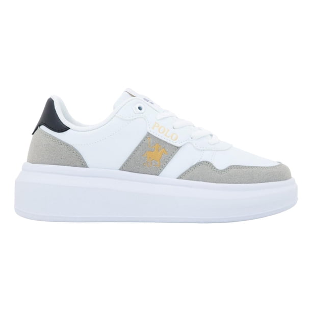 Tenis Polo Dama Sneakers Gris-blanco Mcq01/gris-bco blanco 2 MX